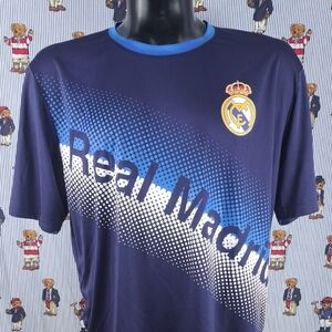 Real Madrid CF Official club soccer blue & white XL team soccer jersey